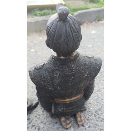 Couple japonais en bronze