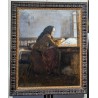 Tableau \"Femme à la laine\" signé