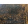 Tableau \"Femme à la laine\" signé