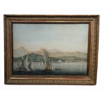 Auquarelle "Vue d'Ajaccio"