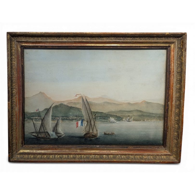 Auquarelle "Vue d'Ajaccio"