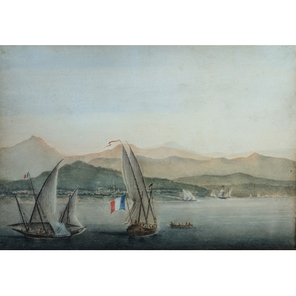 Auquarelle "Vue d'Ajaccio"