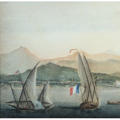 Auquarelle "Vue d'Ajaccio"