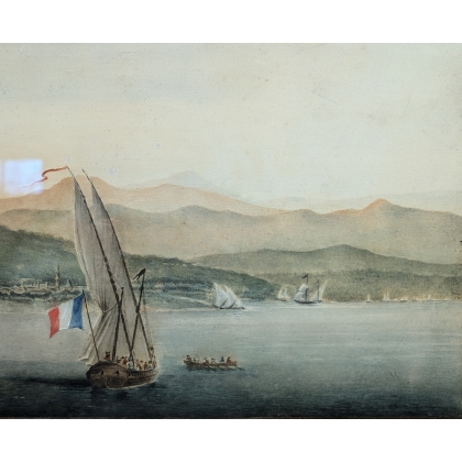 Auquarelle "Vue d'Ajaccio"