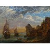 Tableau \"Paysage animé de bord de mer\"