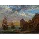 Tableau "Paysage animé de bord de mer"