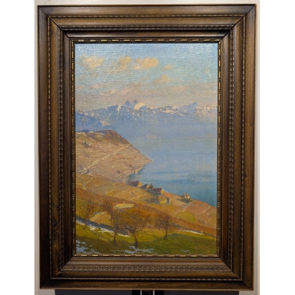 Tableau \"Lavaux\" signé V GILLIAND