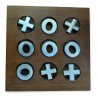 Wood and aluminium noughts and crosses set