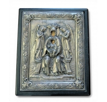 Icône Byzantine avec overlay en argent 925