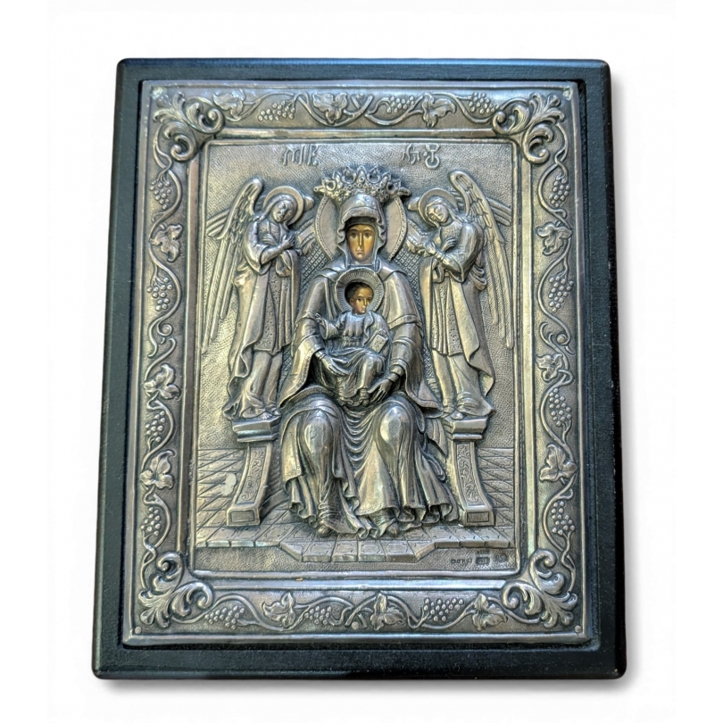 Icône Byzantine avec overlay en argent 925