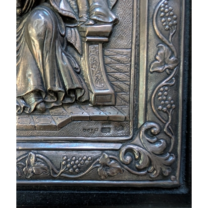 Icône Byzantine avec overlay en argent 925