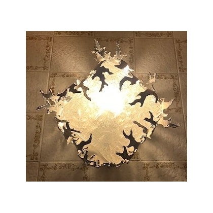 "Flemmes" square wall light made from cut sheet metal