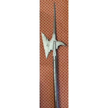 Swiss halberd with an engraved blade