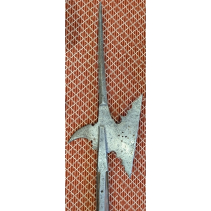 Swiss halberd with an engraved blade