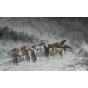 Tableau \"La tempête de neige\" signé C. STOILOFF
