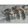 Tableau \"La tempête de neige\" signé C. STOILOFF