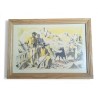 Lithographie "Chasseurs" signée DESPIERRE