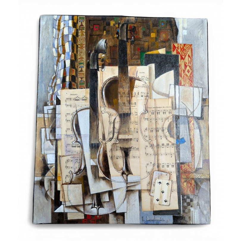 Tableau \"Duetto au 5 de Pique\" signé KOUPETSIAN 12