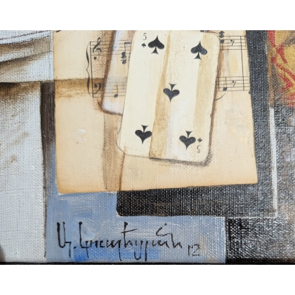 Tableau \"Duetto au 5 de Pique\" signé KOUPETSIAN 12