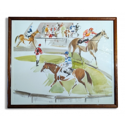Aquarelle "Maison Laffitte" signée Joël BLANC