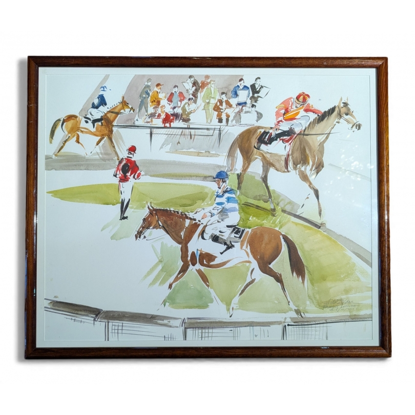 Aquarelle "Maison Laffitte" signée Joël BLANC