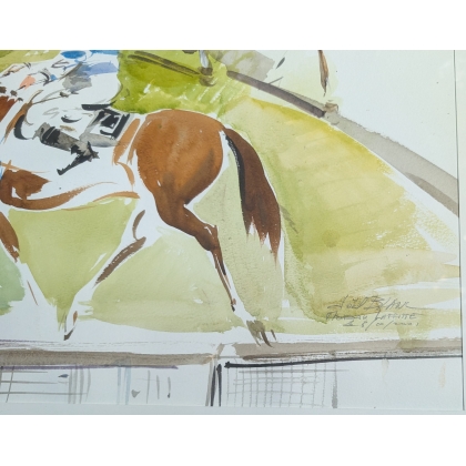 Aquarelle "Maison Laffitte" signée Joël BLANC