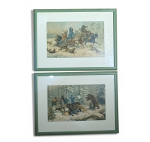 Paire de tirages "Chasse" par BREIDWISER