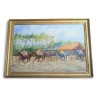 Tableau \"Course de chevaux\" signé MALESPINA