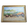 Tableau "Course de chevaux" signé MALESPINA