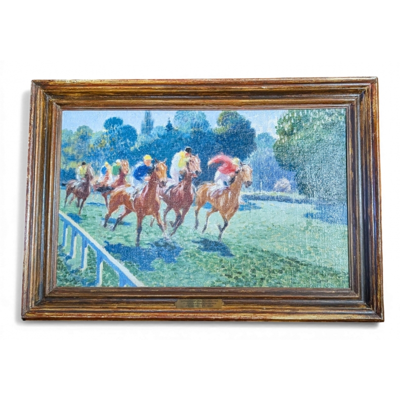 Tableau \"Longchamp\" signé L. MALESPINA