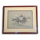 Gravure "Jockeys" signé L. MALESPINA