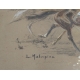 Gravure "Jockeys" signé L. MALESPINA