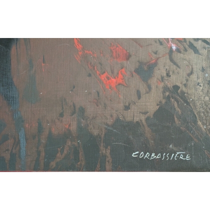 Tableau \"Abstrait\" signé CORBASSIÈRE