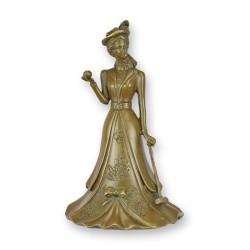 Cloche de table \"Golfeuse\" en bronze