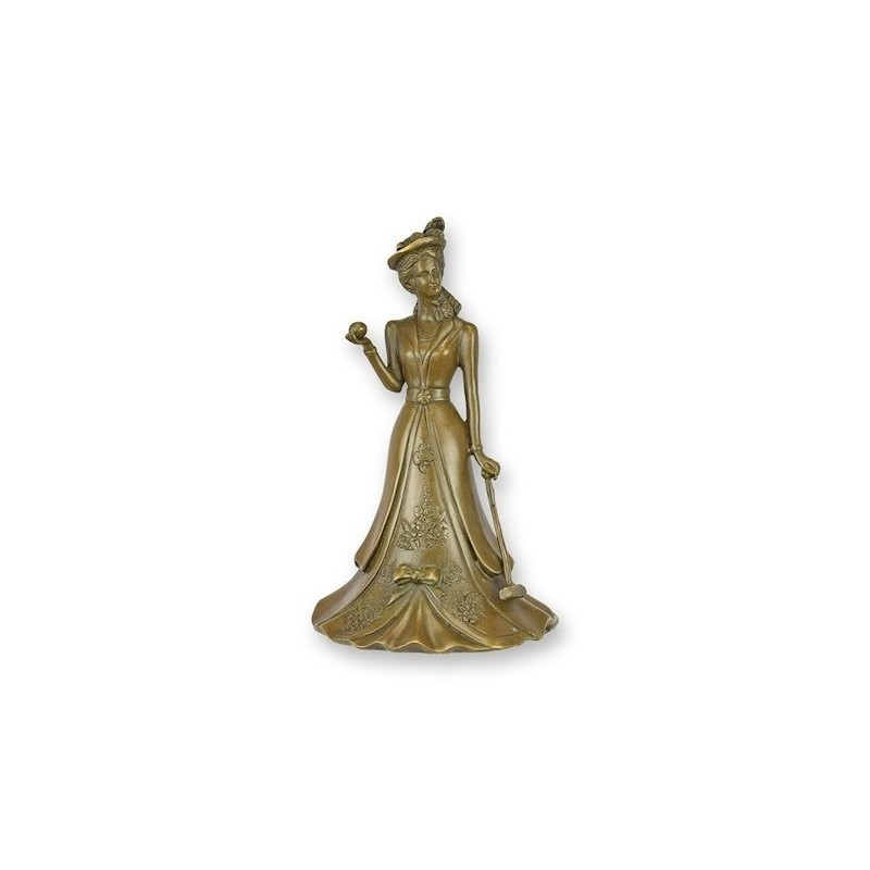 Cloche de table "Golfeuse" en bronze