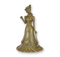 Cloche de table "Golfeuse" en bronze