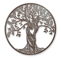 Décor mural "Arbre de vie" en tôle découpée