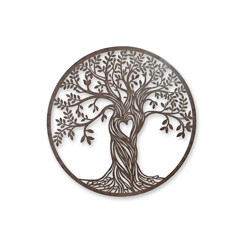 Décor mural "Arbre de vie" en tôle découpée