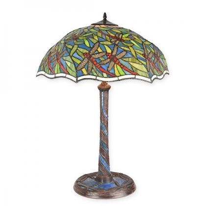 Lampe style Tiffany abat-jour Libellules