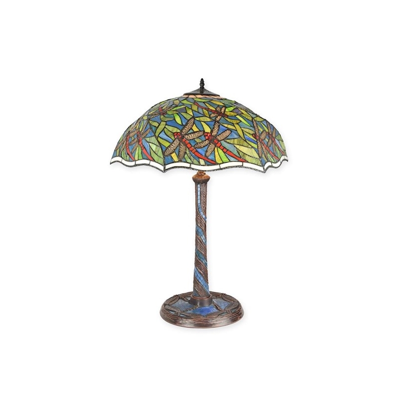 Lampe style Tiffany abat-jour Libellules