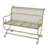 Banc pliant en fer peint vert