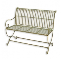 Banc pliant en fer peint vert