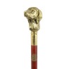 Walking stick with a bronze dog’s head knob