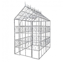 Serre en fer peinte gris