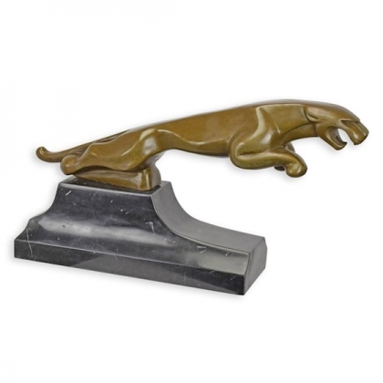 Jaguar en bronze
