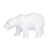 Ours polygonal en résine blanche