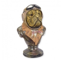 Buste de Bouledogue pilote en résine