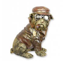 Bouledogue au cigare en résine