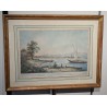 Gravure "Vue de Genève" par LEVEQUE.  sur Moinat SA  - Antiquités décoration -  Gravures, Lithos