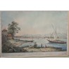 Gravure "Vue de Genève" par LEVEQUE.  sur Moinat SA  - Antiquités décoration -  Gravures, Lithos
